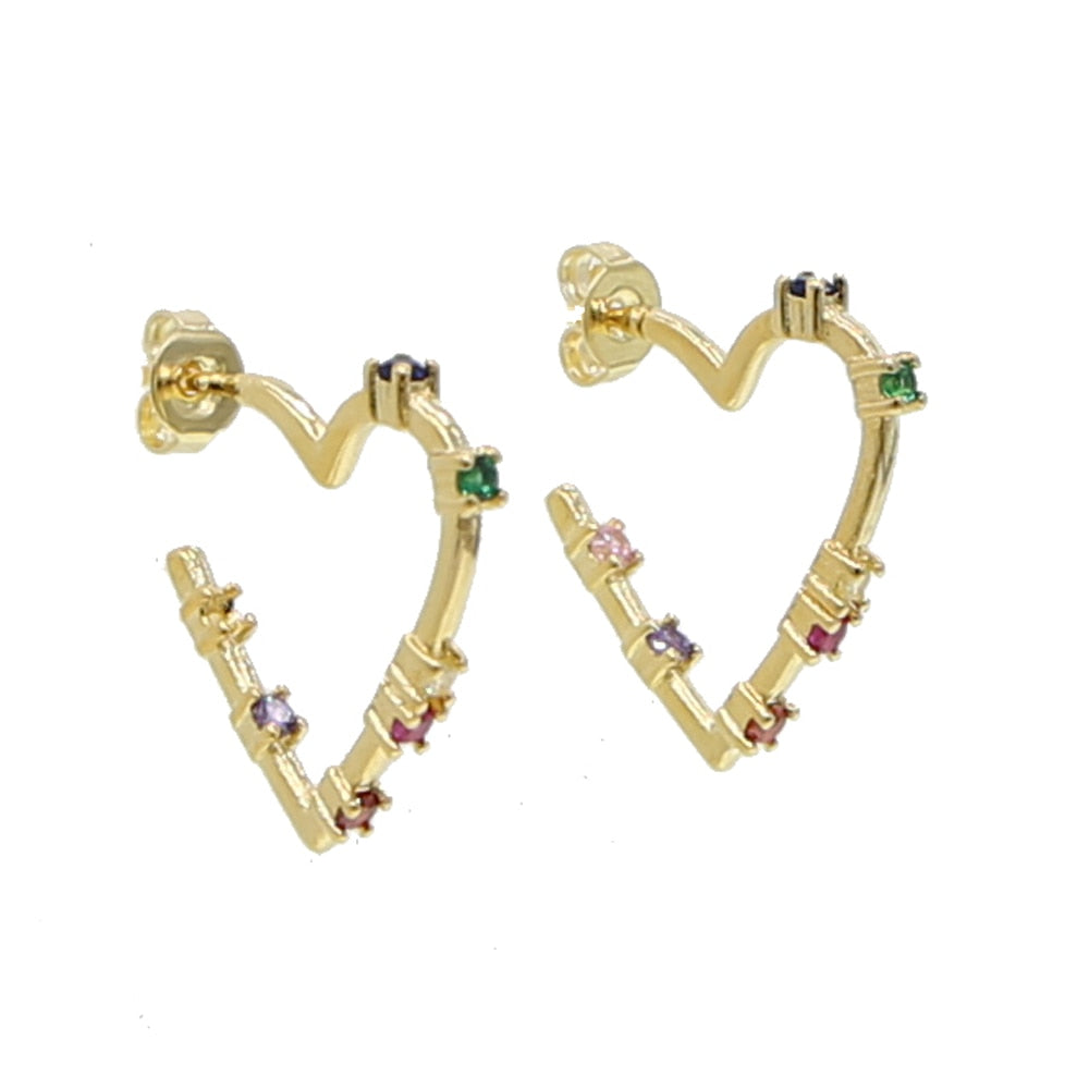 Kim Gold filled Heart Stud Earrings