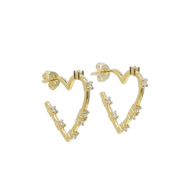 Kim Gold Filled Heart Stud Earrings